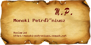 Monoki Petróniusz névjegykártya